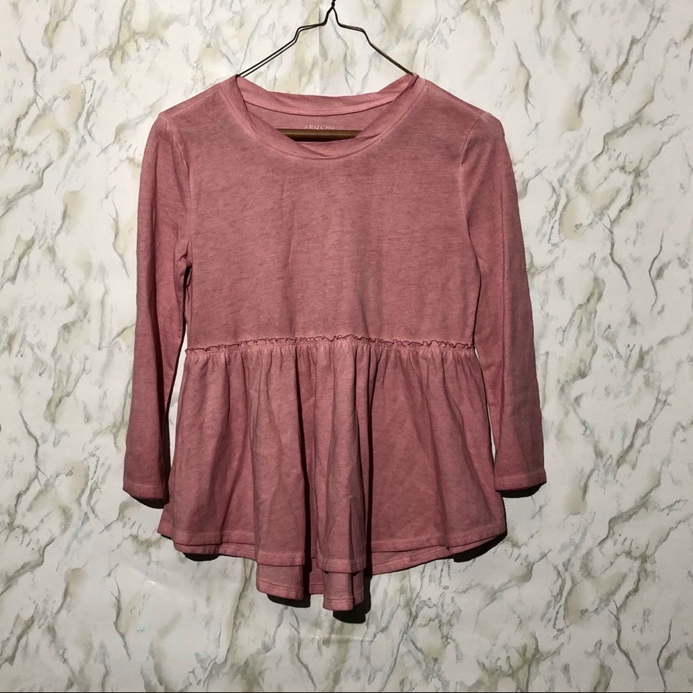 pink flare 3/4 sleeve tee